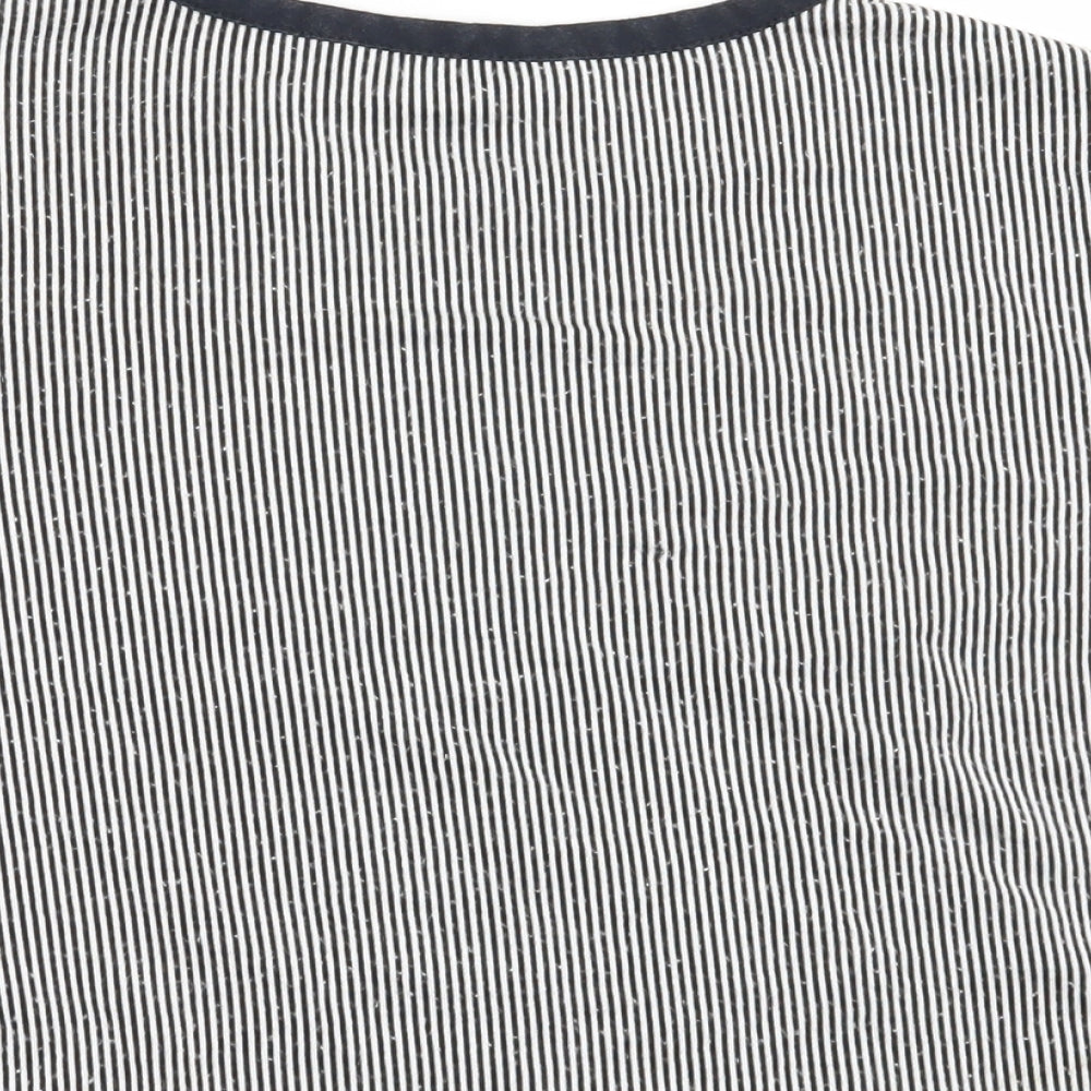 Young Dimension Girls Blue Striped  Basic T-Shirt Size 12-13 Years  - #Nope