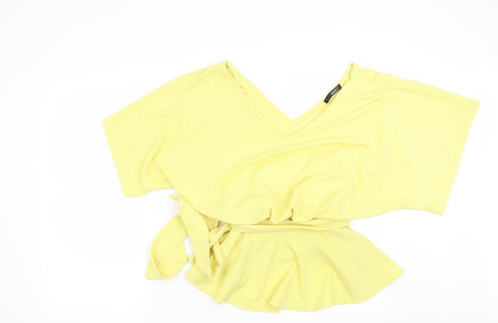 Quiz Womens Yellow Basic Blouse Size 12