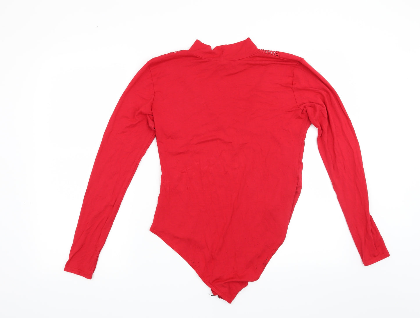 Boohoo Womens Red   Basic Blouse Size 12