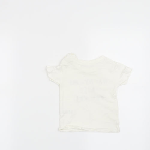 Matalan Baby White   Basic T-Shirt Size 6-9 Months  - Daddy + Me = Best Friends