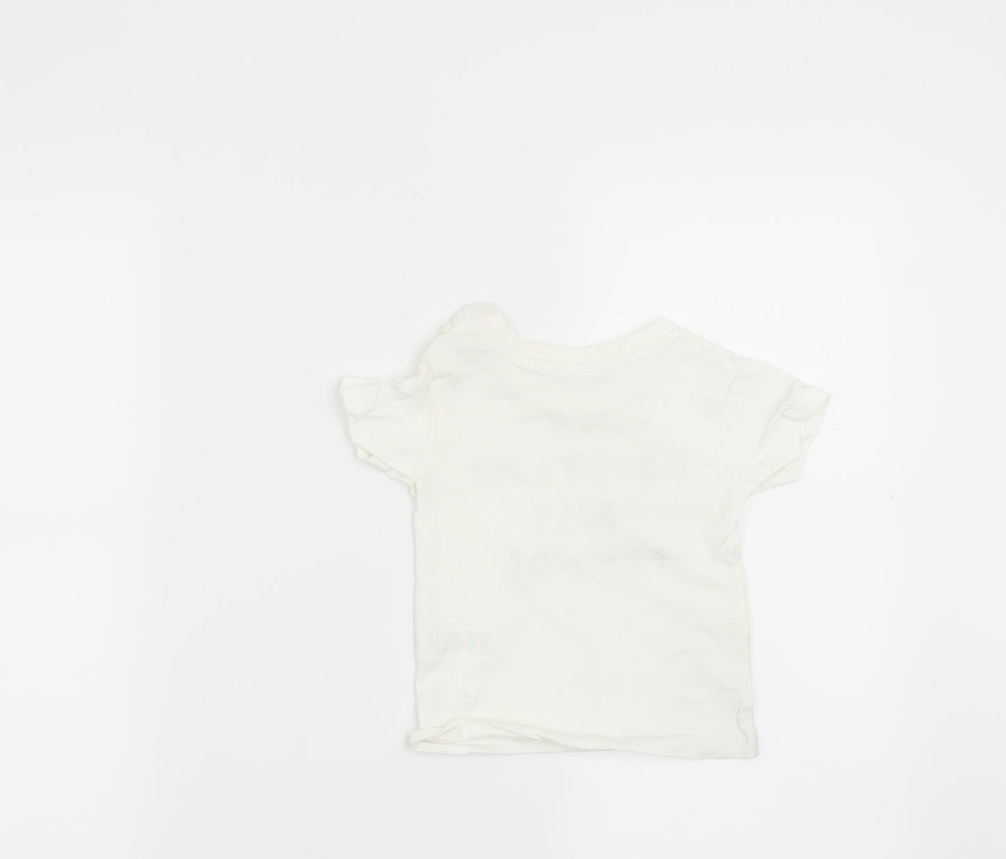 Matalan Baby White   Basic T-Shirt Size 6-9 Months  - Daddy + Me = Best Friends