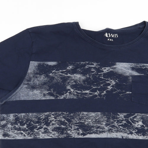 ACW85 Mens Blue    T-Shirt Size 2XL