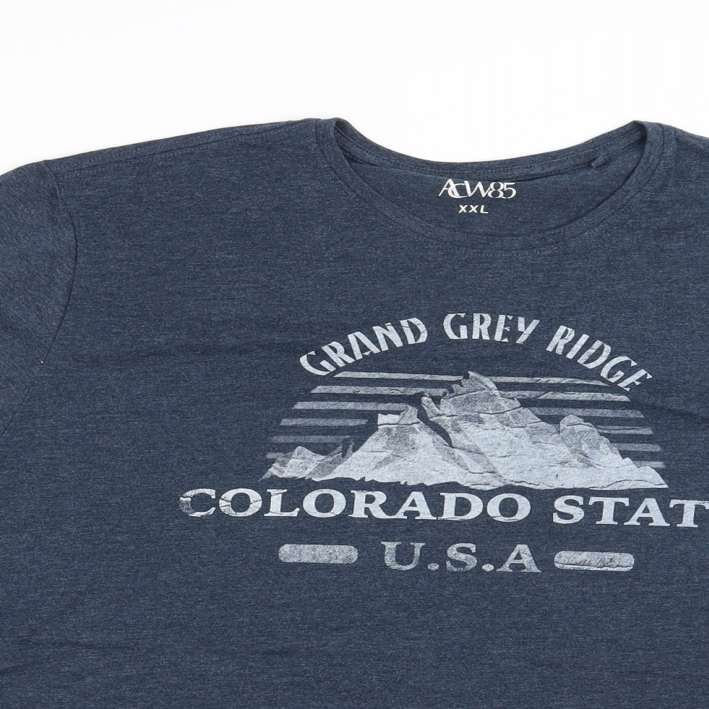 ACW85 Mens Blue    T-Shirt Size 2XL  - Colorado State