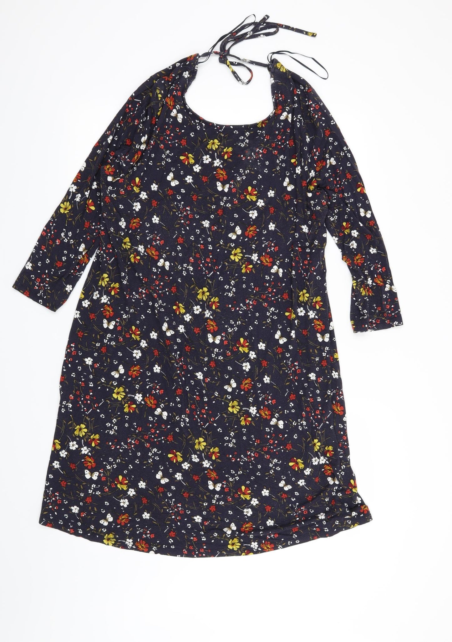 TU Womens Blue Floral  T-Shirt Dress  Size 20
