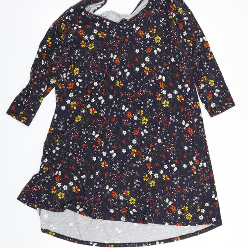 TU Womens Blue Floral  T-Shirt Dress  Size 20