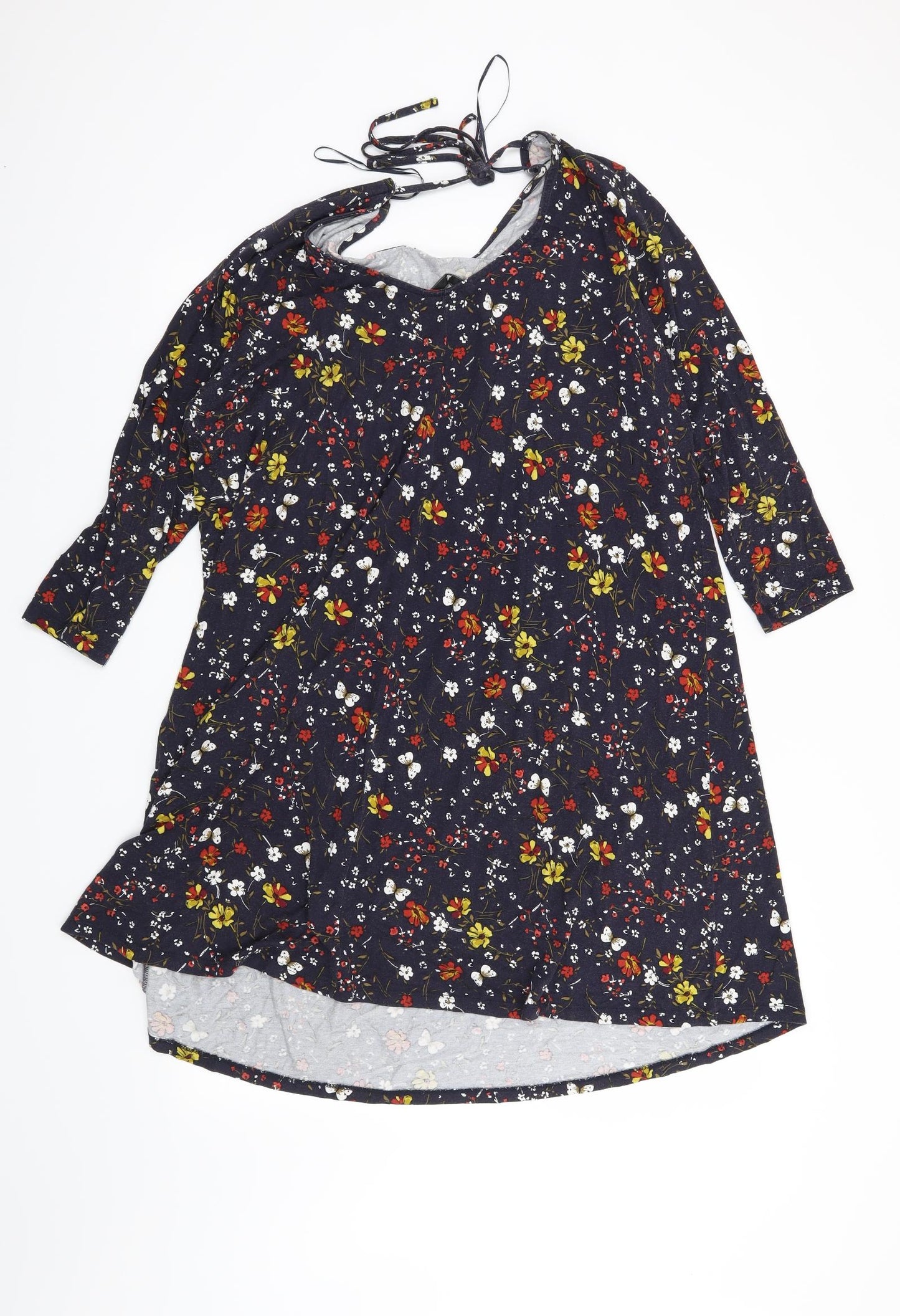 TU Womens Blue Floral  T-Shirt Dress  Size 20