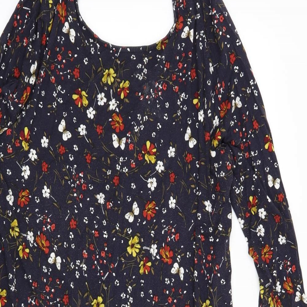 TU Womens Blue Floral  T-Shirt Dress  Size 20