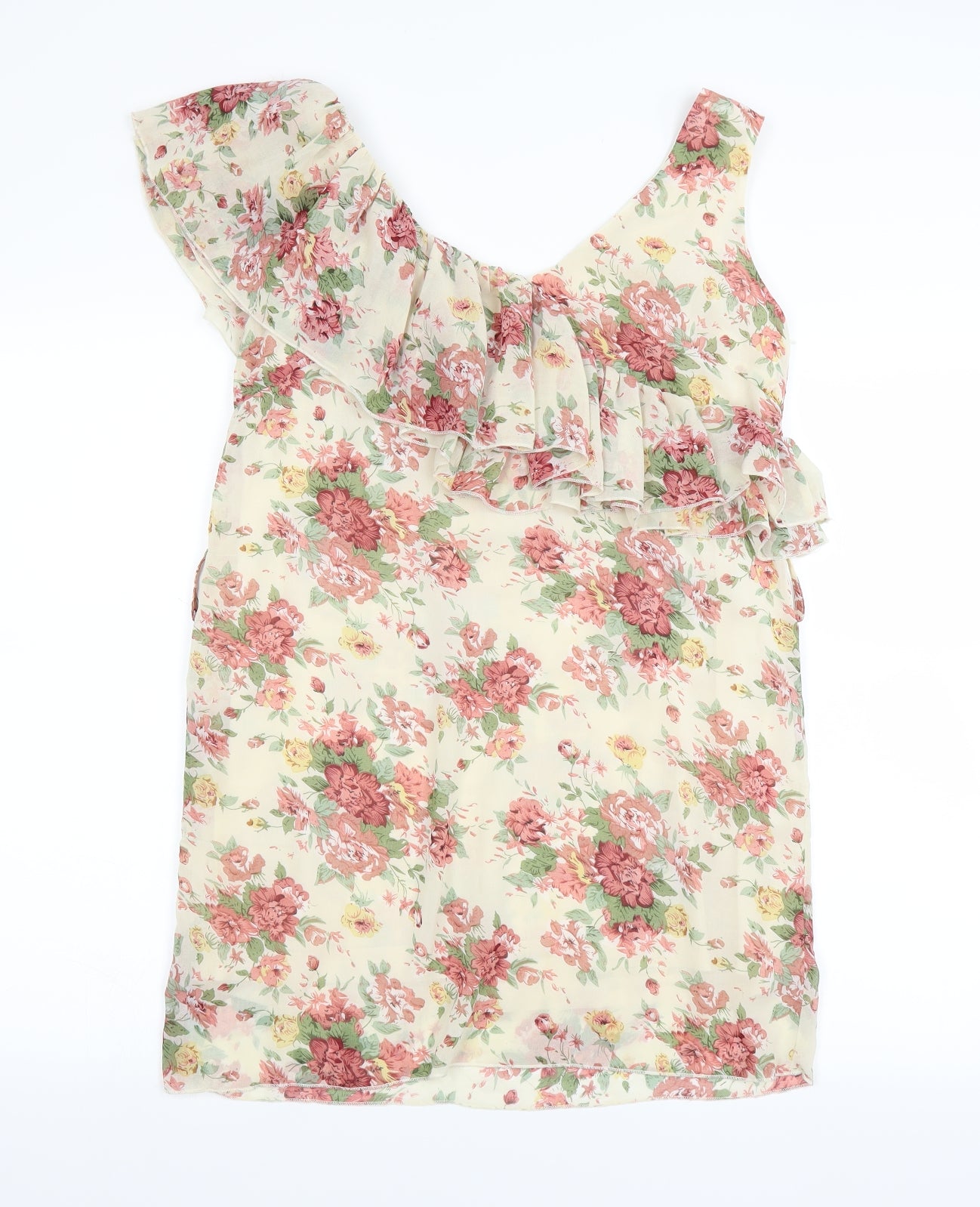 Select Womens Ivory Floral  Mini  Size 8