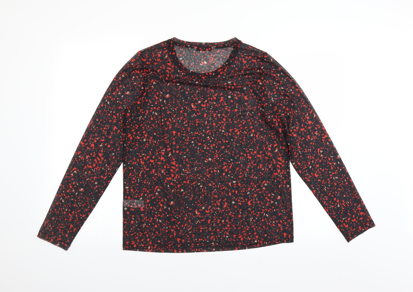 Sainsburys Womens Black   Basic Blouse Size 12  - sheer