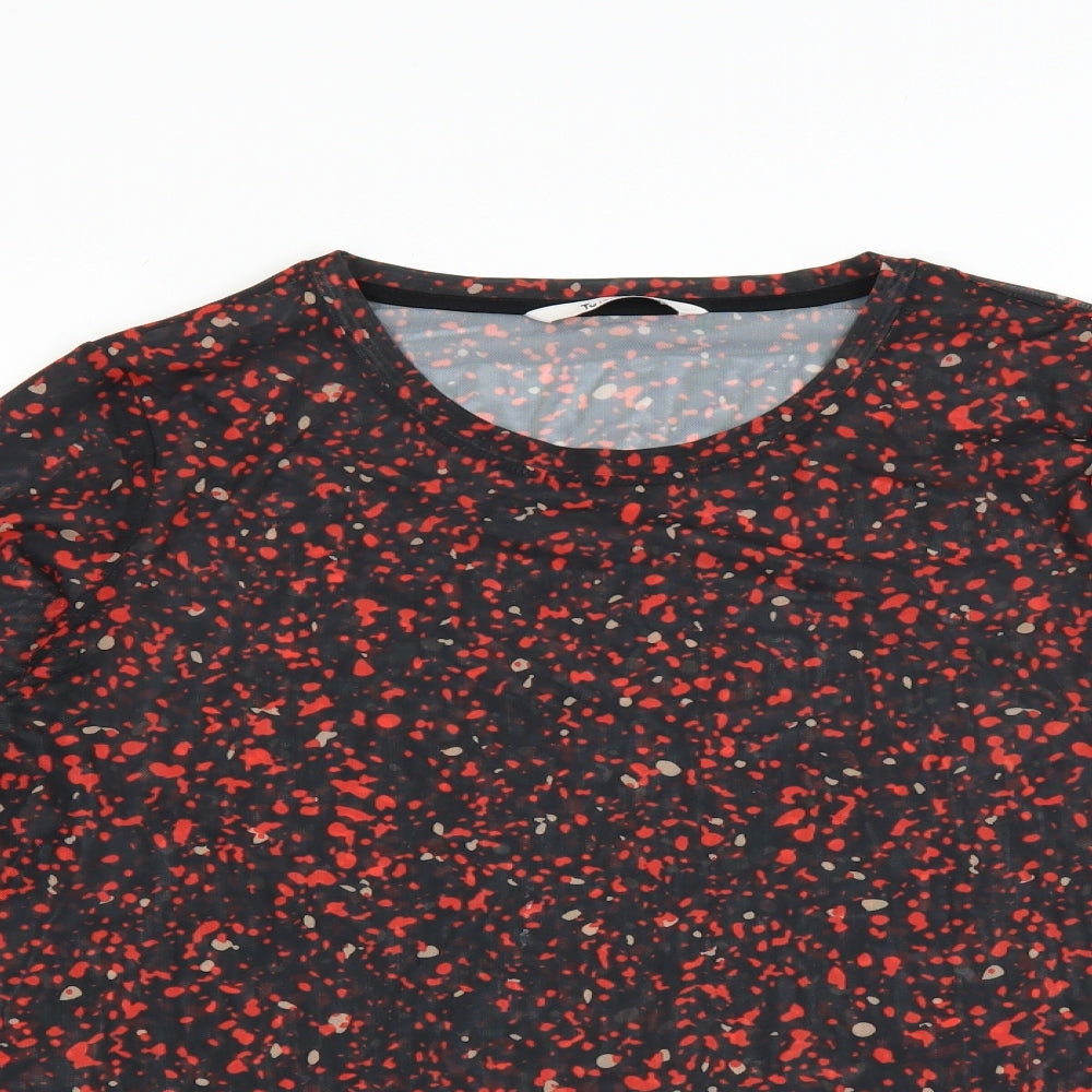 Sainsburys Womens Black   Basic Blouse Size 12  - sheer