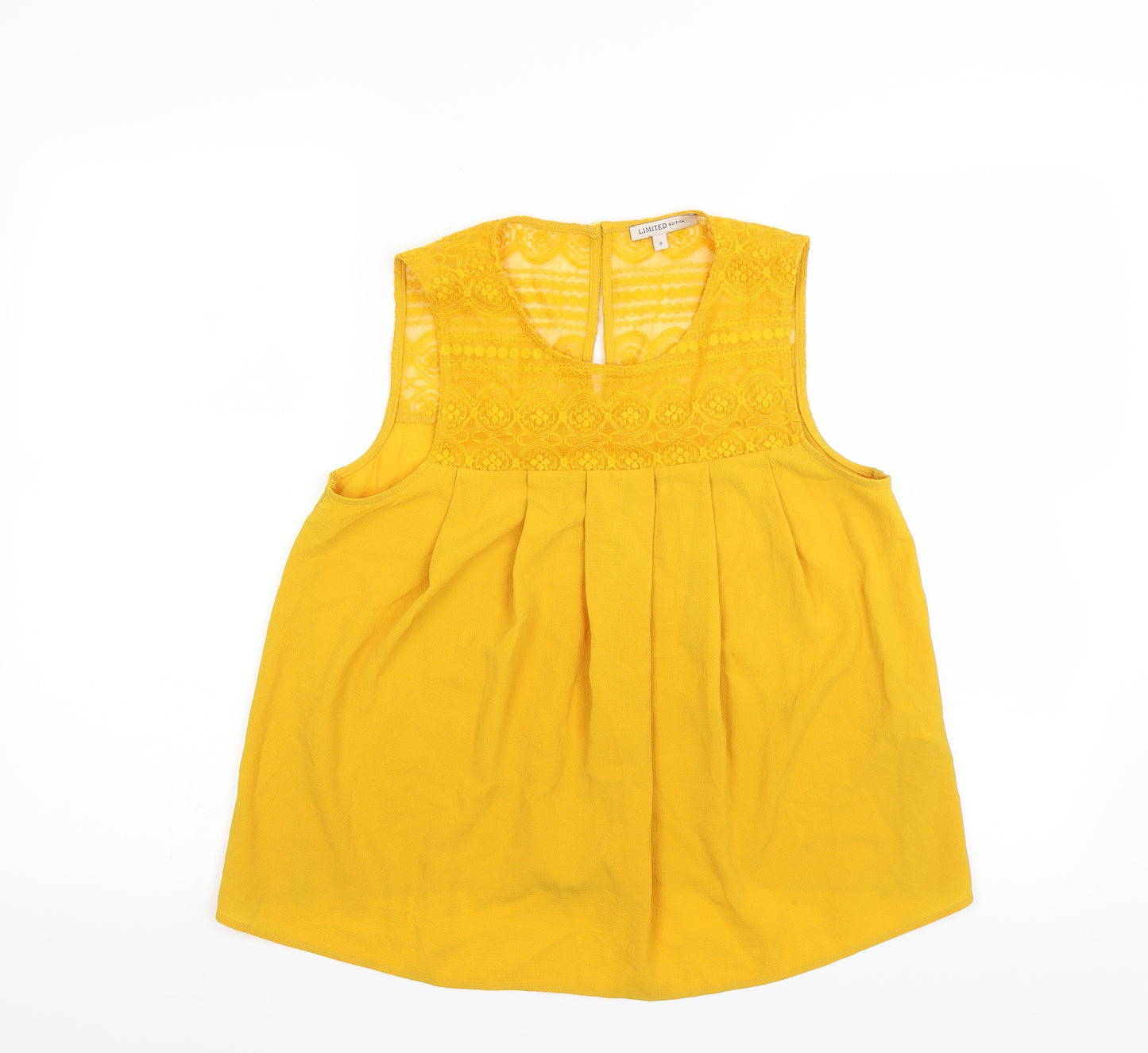 Limited Edition Womens Yellow   Basic Blouse Size 8