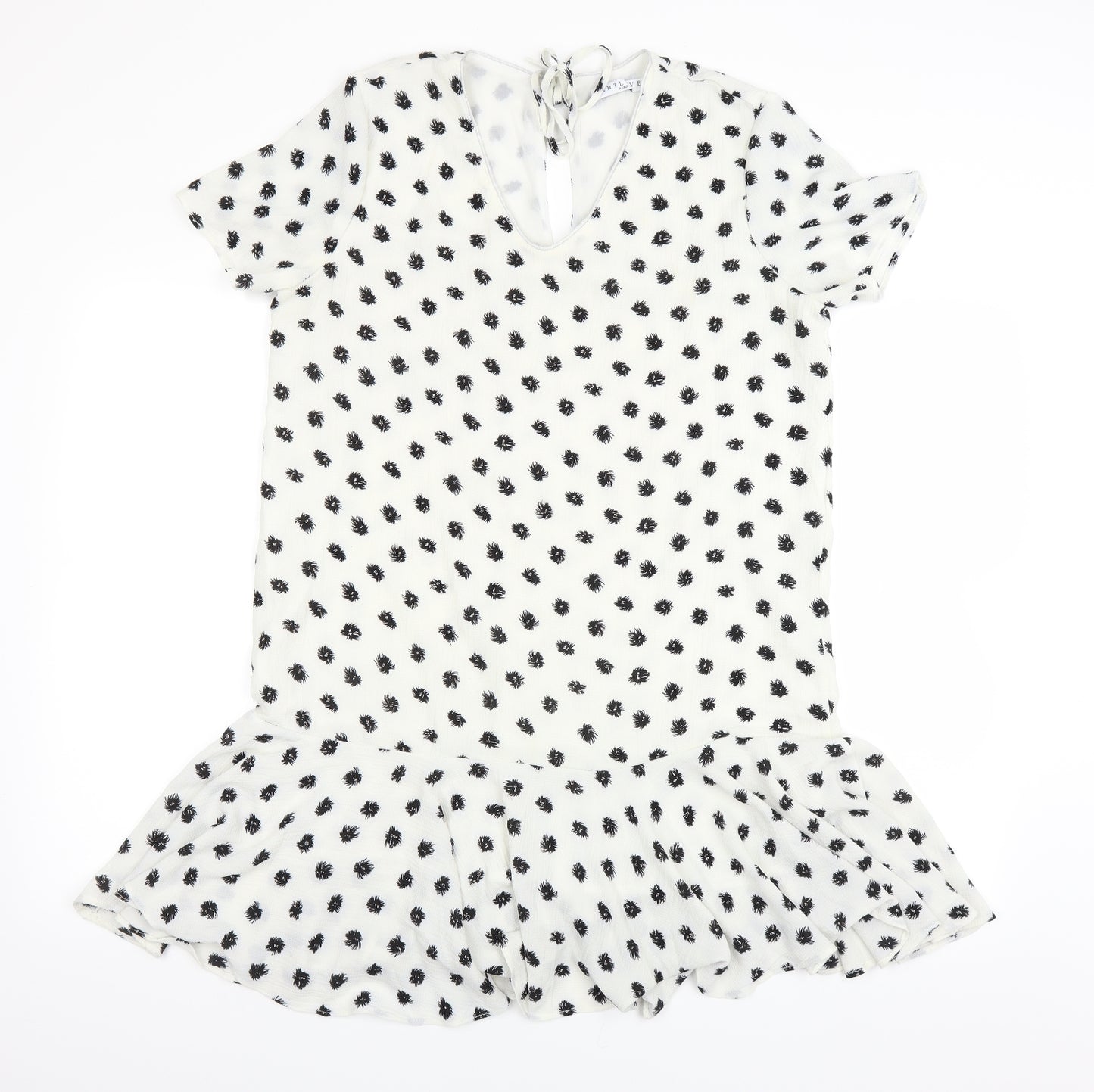 ARTLOVE Paris Womens White Floral  T-Shirt Dress  Size M
