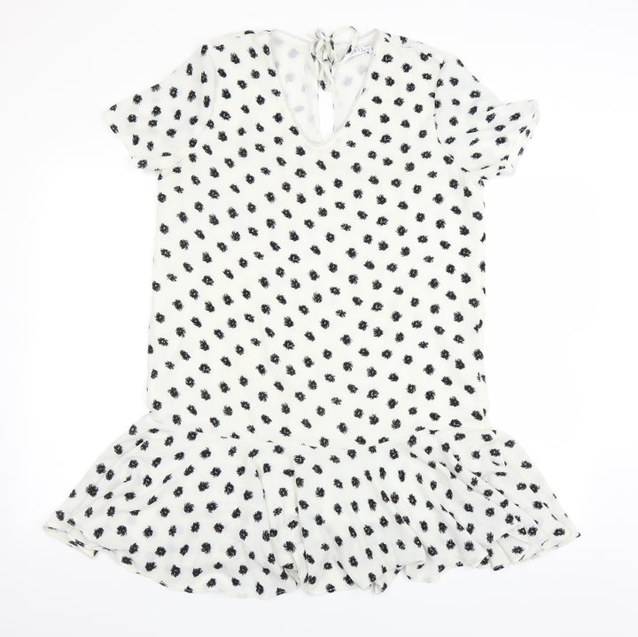 ARTLOVE Paris Womens White Floral  T-Shirt Dress  Size M