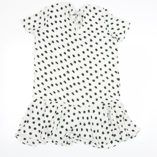 ARTLOVE Paris Womens White Floral  T-Shirt Dress  Size M