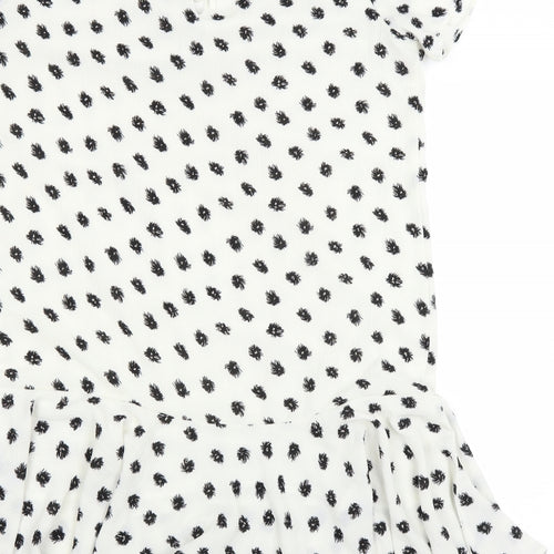 ARTLOVE Paris Womens White Floral  T-Shirt Dress  Size M