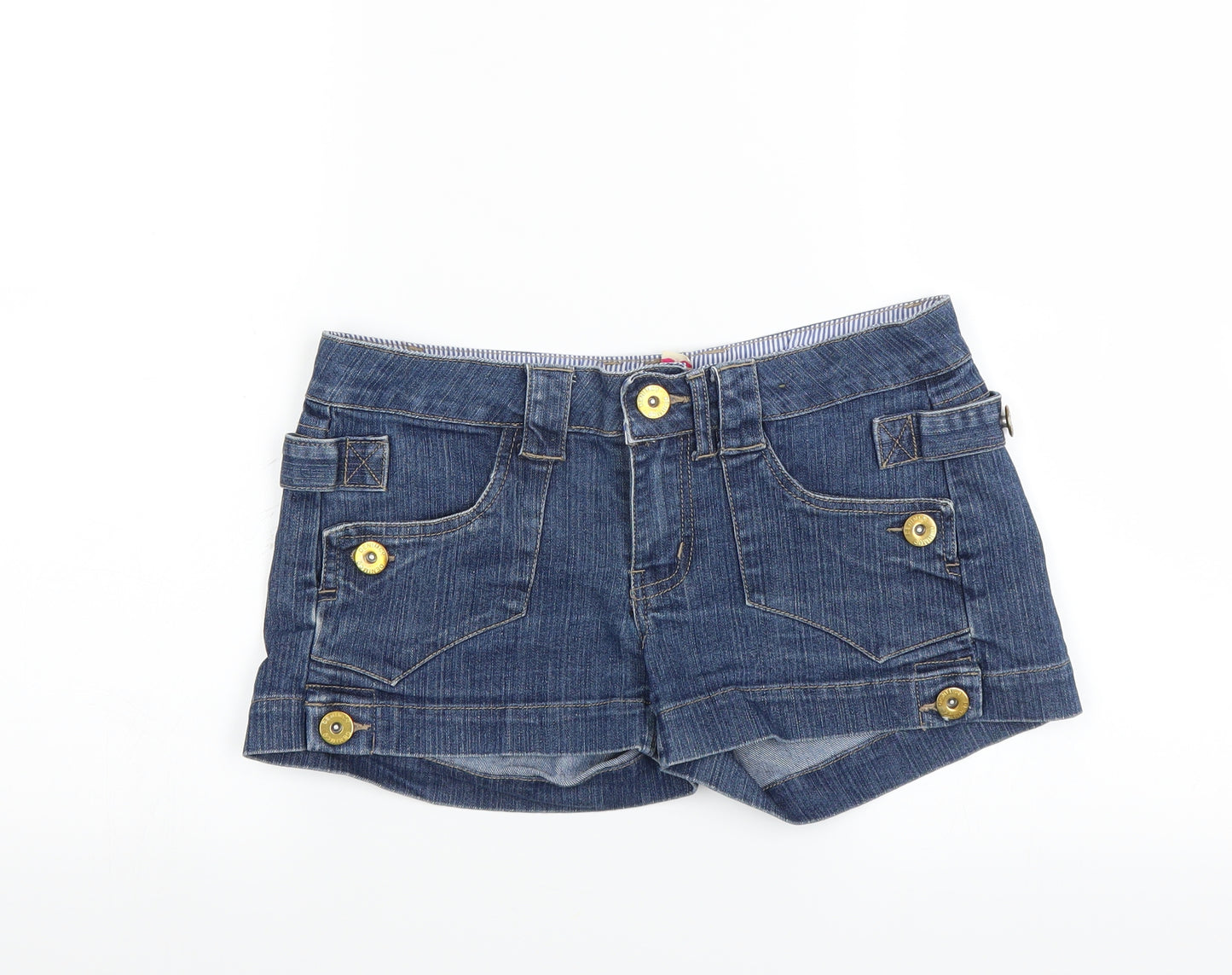 Primark Womens Blue  Denim Hot Pants Shorts Size 8
