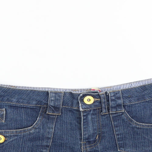 Primark Womens Blue  Denim Hot Pants Shorts Size 8