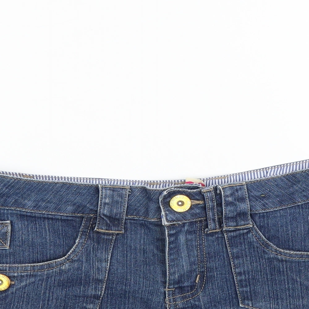 Primark Womens Blue  Denim Hot Pants Shorts Size 8