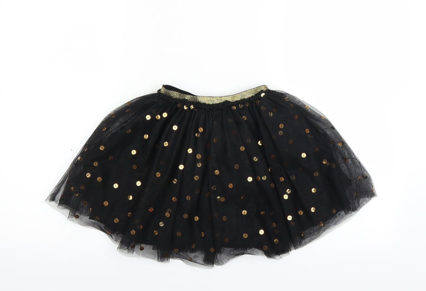 Sainsburys Girls Black   Tutu Skirt Size 7 Years - sequin tulle skirt