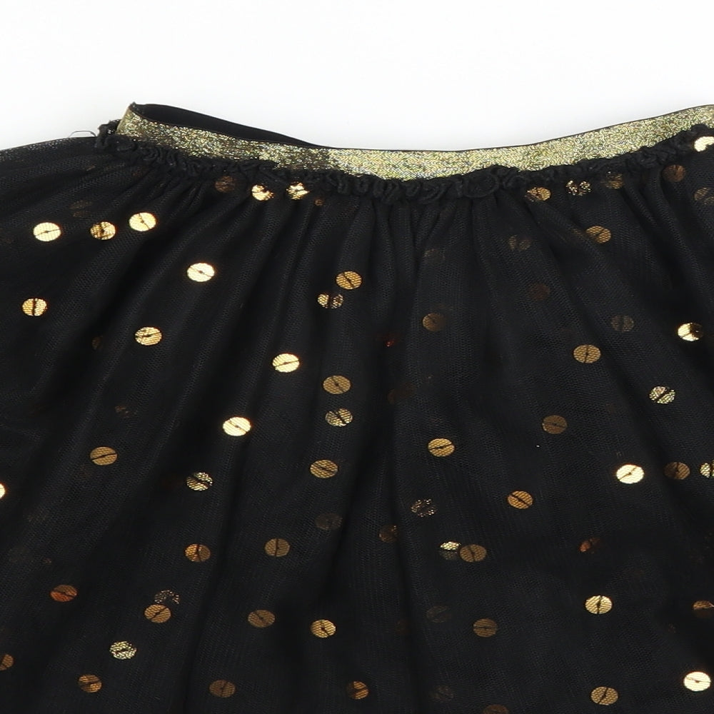 Sainsburys Girls Black   Tutu Skirt Size 7 Years - sequin tulle skirt
