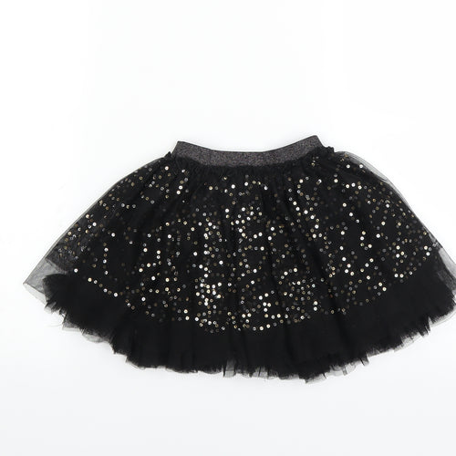 Sainsburys Girls Black   Tutu Skirt Size 4 Years - sequin tulle skirt
