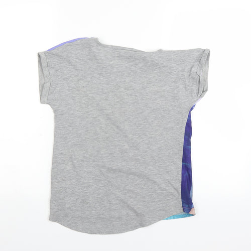 George Girls Grey   Basic T-Shirt Size 10-11 Years  - Disney Frozen