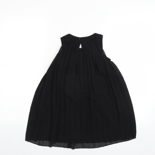 H&M Girls Black   Trapeze & Swing  Size 5-6 Years  - pleated
