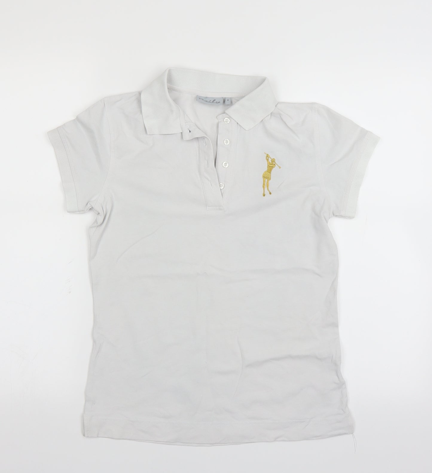Daily Women Womens White   Basic Polo Size M