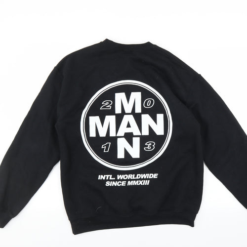 Boohoo Mens Black   Pullover Sweatshirt Size S