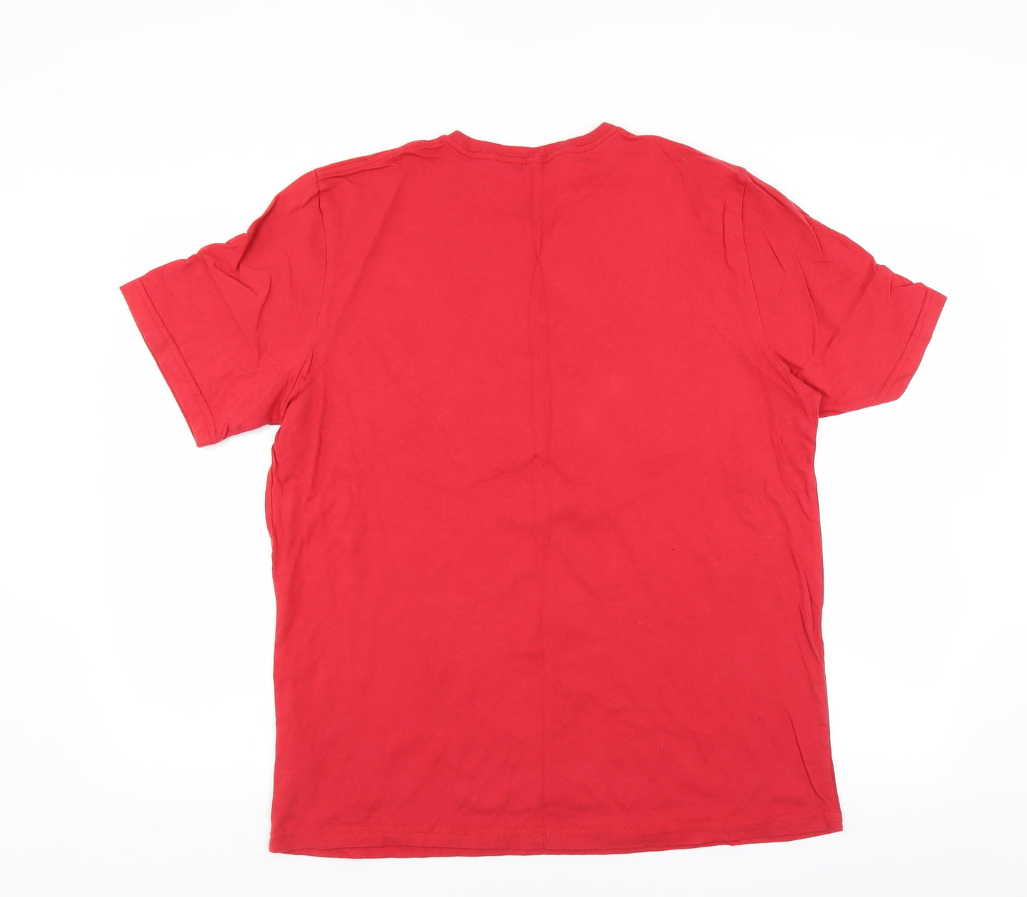 George Mens Red    T-Shirt Size L  - CHRISTMAS