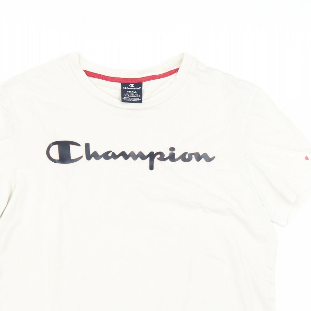 Champion Mens White    T-Shirt Size S  - Off White