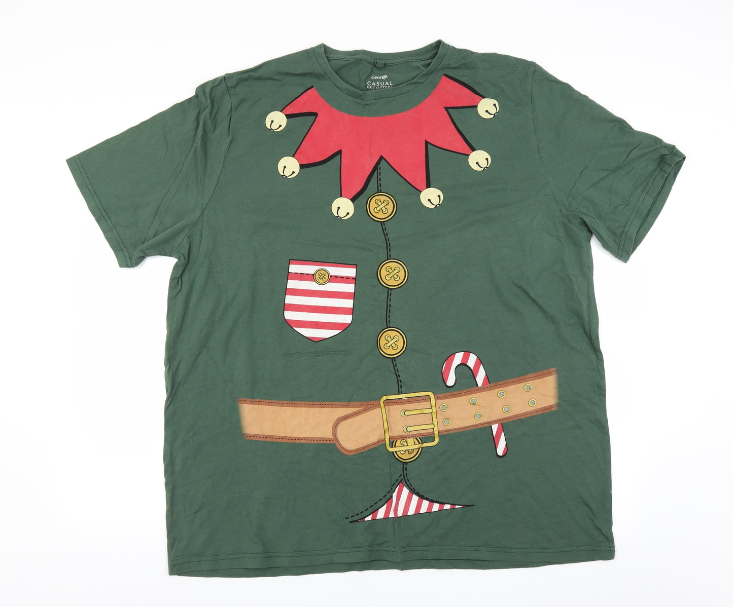 George Mens Green    T-Shirt Size 3XL  - CHRISTMAS
