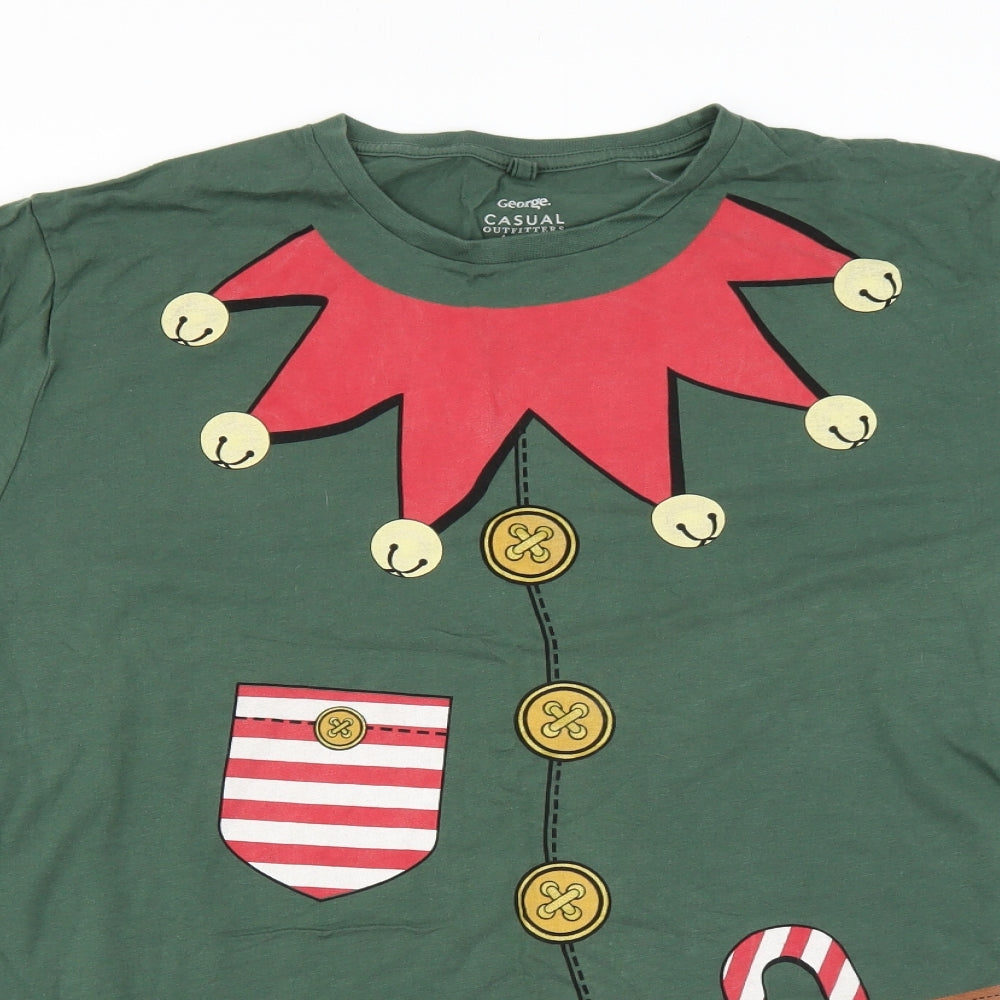 George Mens Green    T-Shirt Size 3XL  - CHRISTMAS