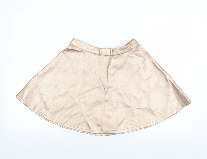 New Look Girls Gold A-Line Skirt Size 13 Years - METALLIC