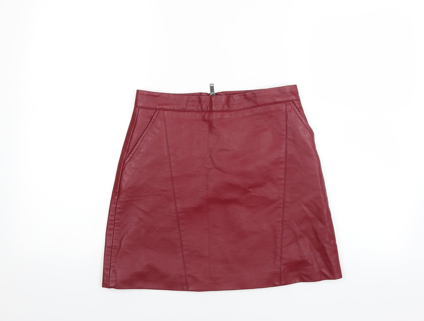Sainsburys Womens Red   A-Line Skirt Size 8
