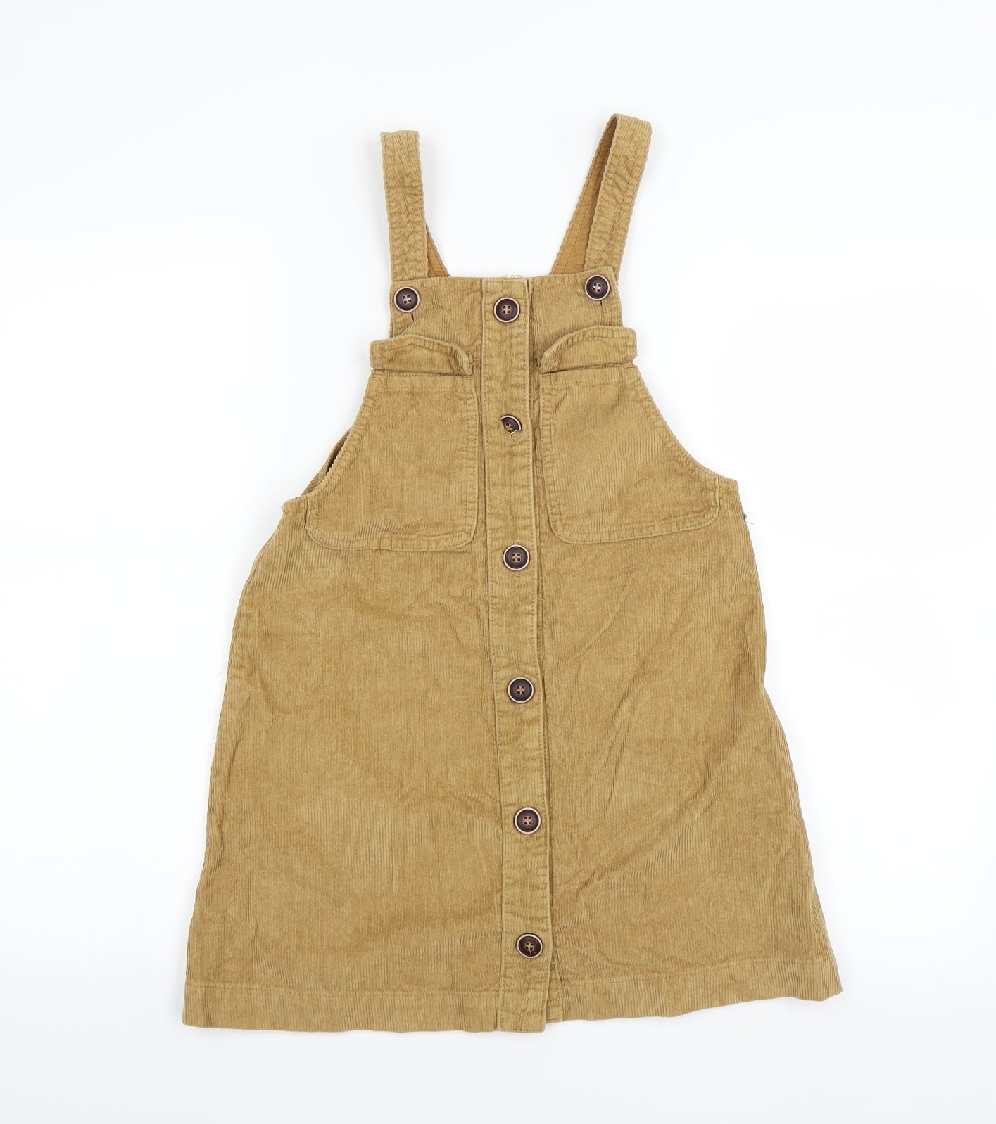 Zara Girls Yellow  Corduroy Pinafore/Dungaree Dress  Size 11-12 Years
