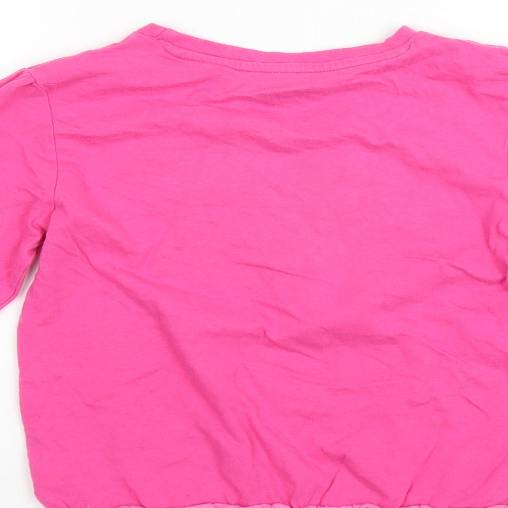 Character Girls Pink   Basic T-Shirt Size 7-8 Years  - TROLLS