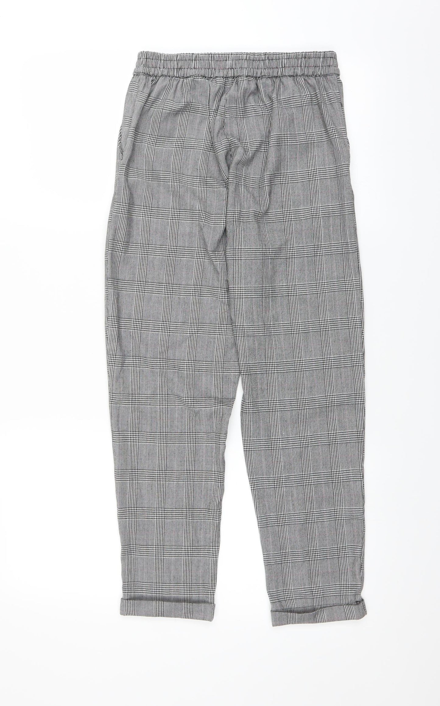 H&M Girls Grey Check   Trousers Size 11-12 Years