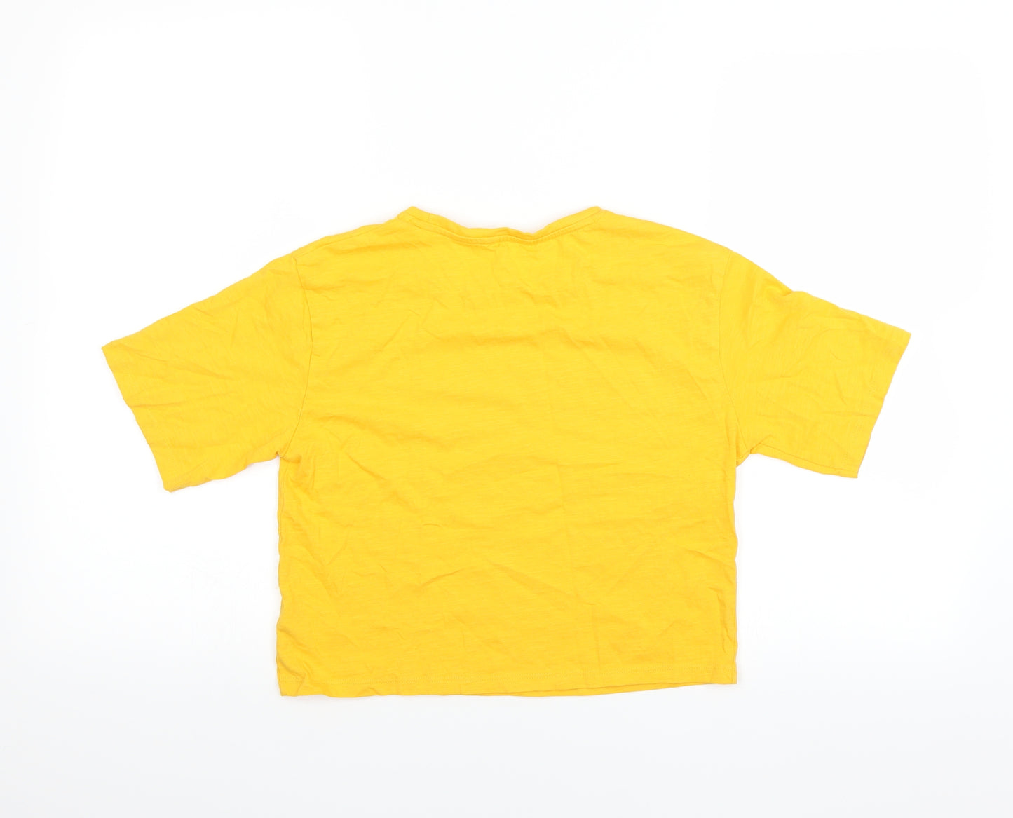 Matalan Girls Yellow   Cropped T-Shirt Size 13 Years  - Brooklyn