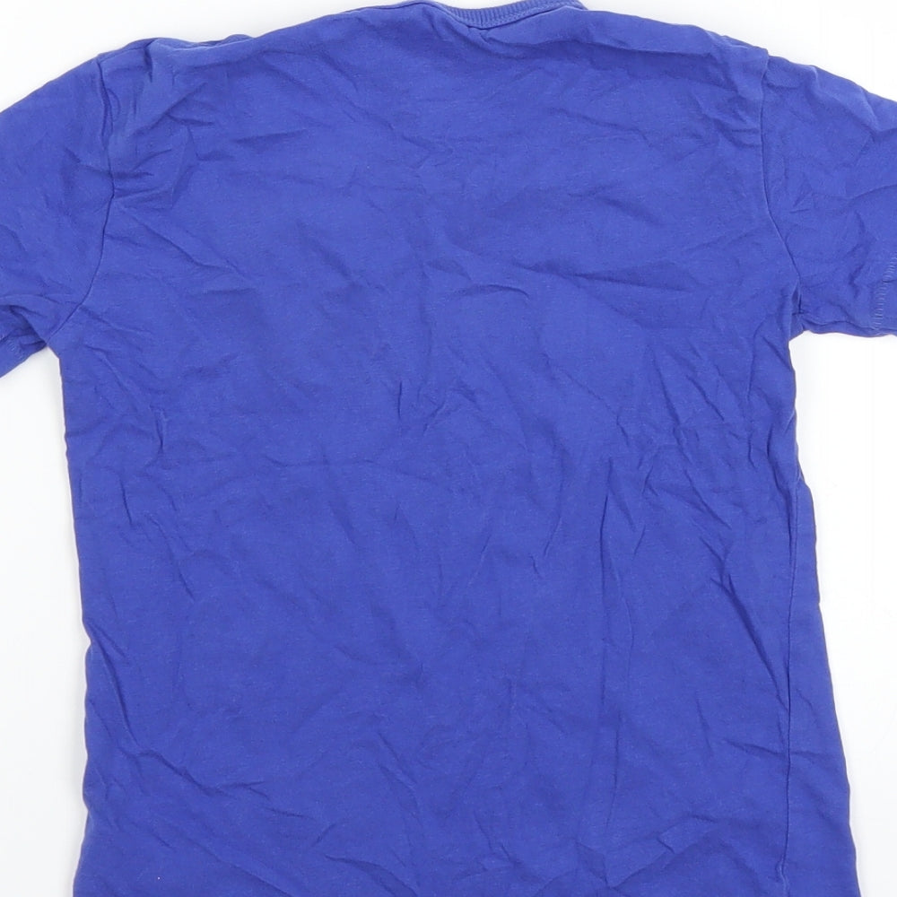 BlueZoo Boys Blue   Basic T-Shirt Size 5-6 Years  - little But loud