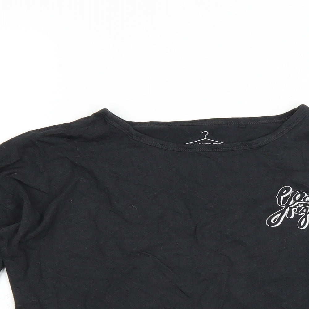 NEXT Girls Black   Basic T-Shirt Size 8 Years  - YEAH RIGHT