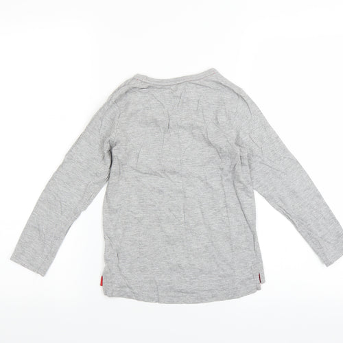 Sainsburys Boys Grey   Basic T-Shirt Size 5-6 Years  - CHRISTMAS