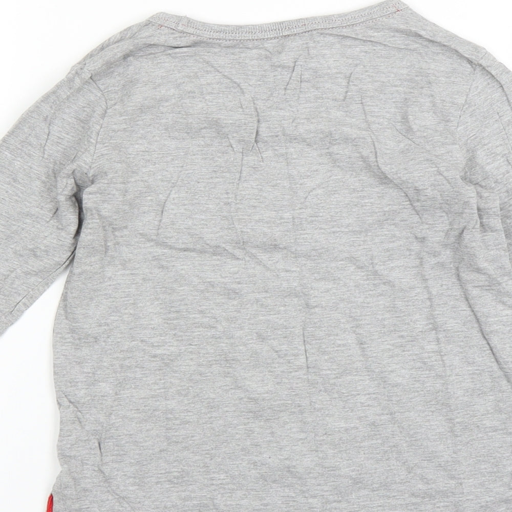 Sainsburys Boys Grey   Basic T-Shirt Size 5-6 Years  - CHRISTMAS