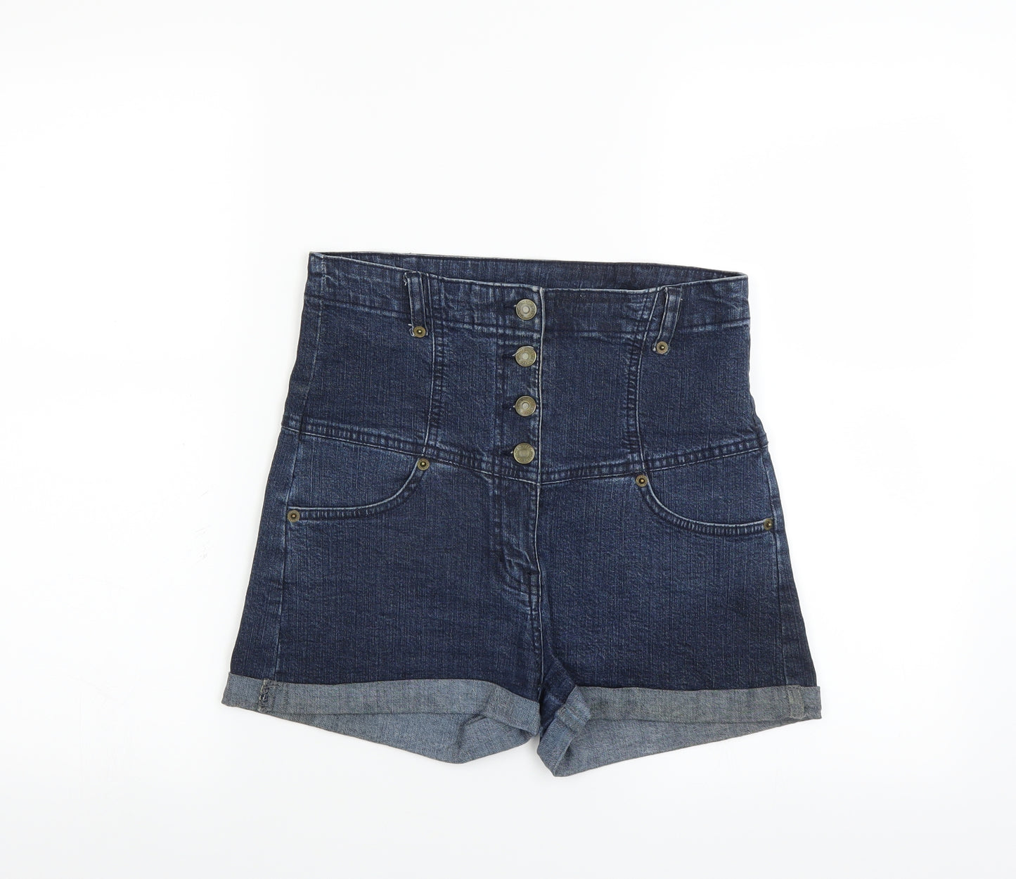 Primark Womens Blue  Denim Hot Pants Shorts Size 10