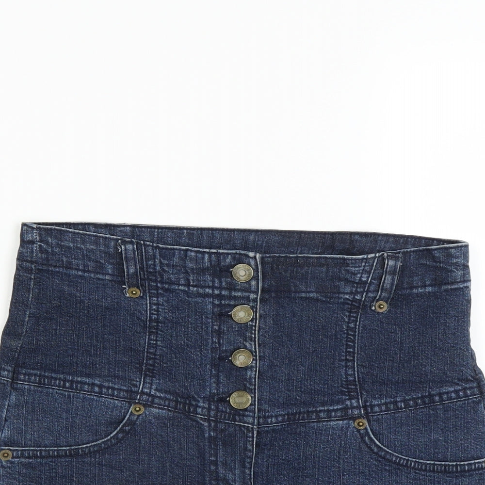 Primark Womens Blue  Denim Hot Pants Shorts Size 10