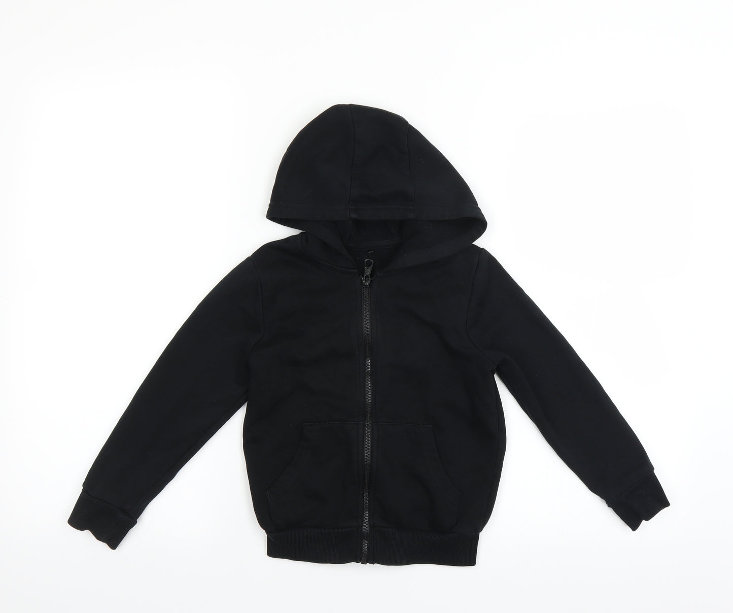 George Boys Black   Full Zip Hoodie Size 5-6 Years