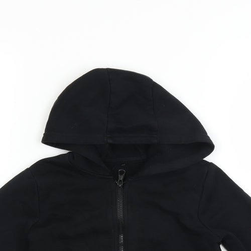 George Boys Black   Full Zip Hoodie Size 5-6 Years