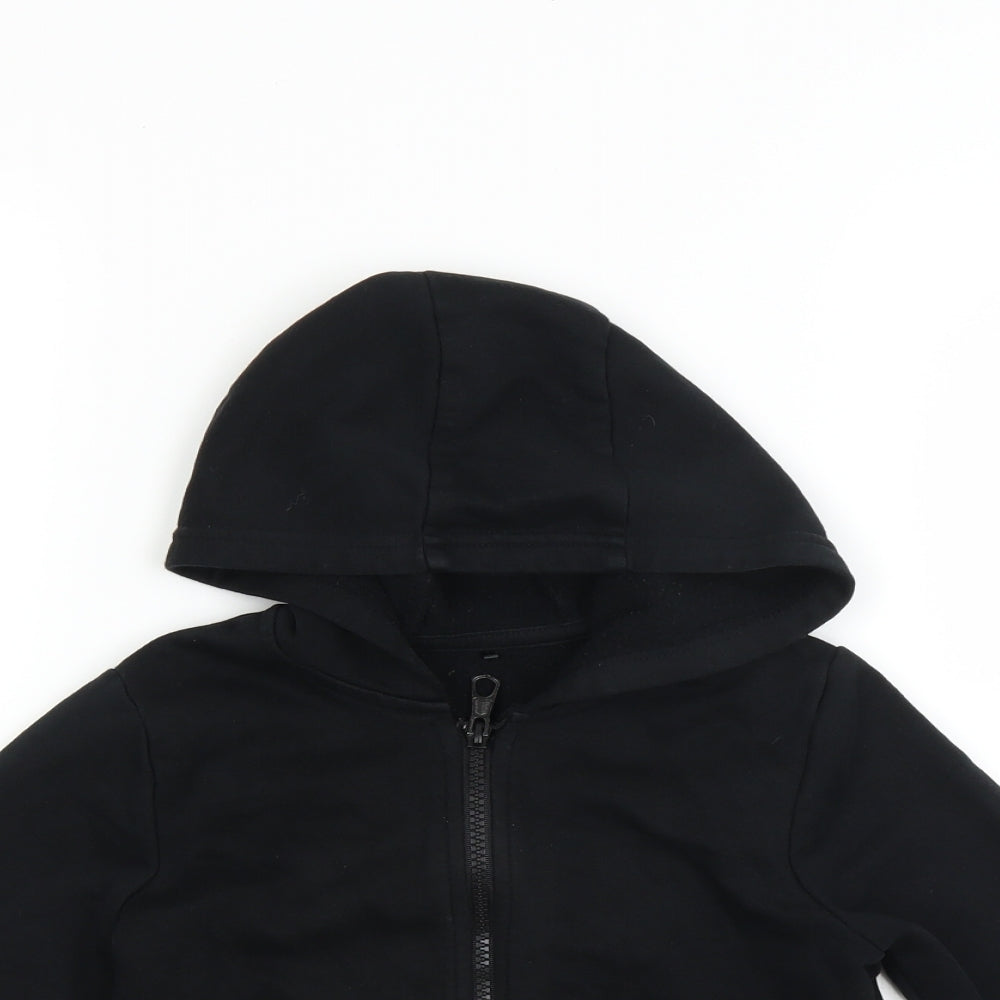 George Boys Black   Full Zip Hoodie Size 5-6 Years