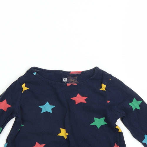 Gap Girls Blue   Basic T-Shirt Size 2 Years  - star pattern