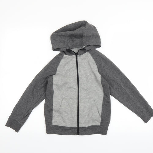 Matalan Boys Grey   Full Zip Hoodie Size 7 Years
